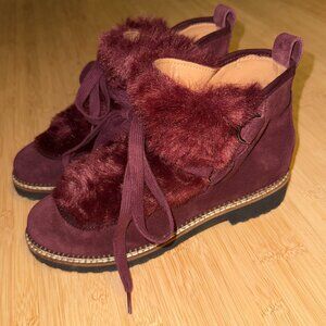 Franco Sarto Boot Highland Merlot Suede Boot